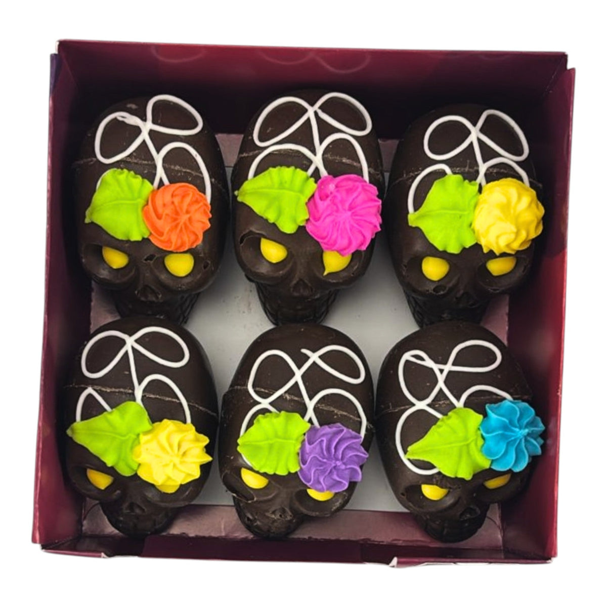Calavera de chocolate #3 6 piezas