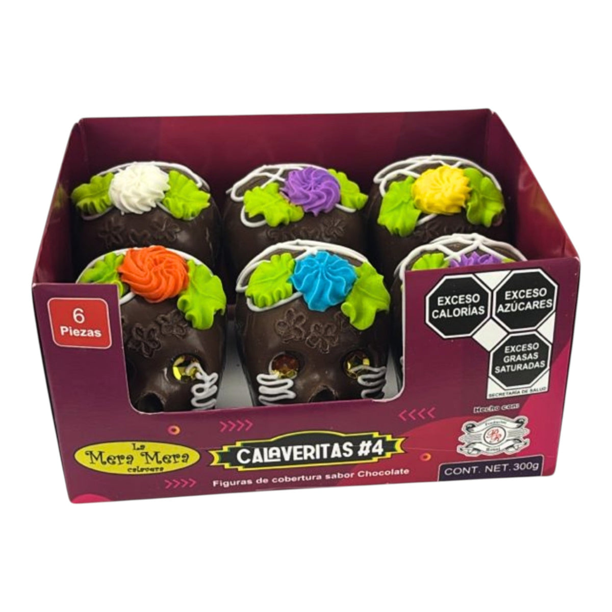 Calavera de chocolate #4 6 piezas