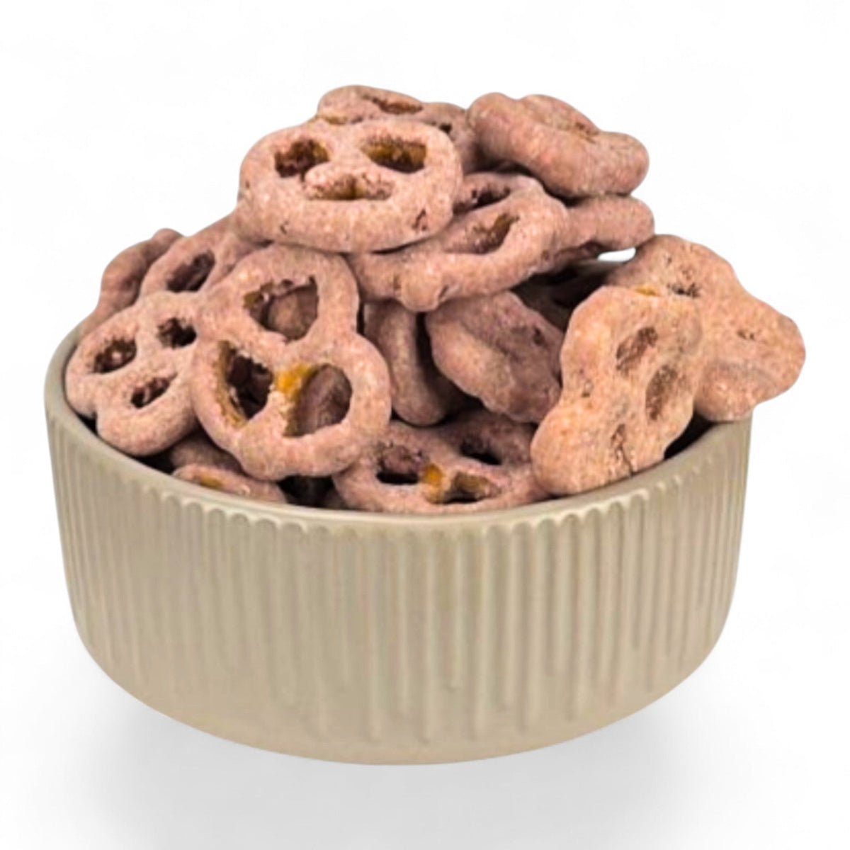 Pretzel con chocolate y frambuesa 500g Bolsa transparente