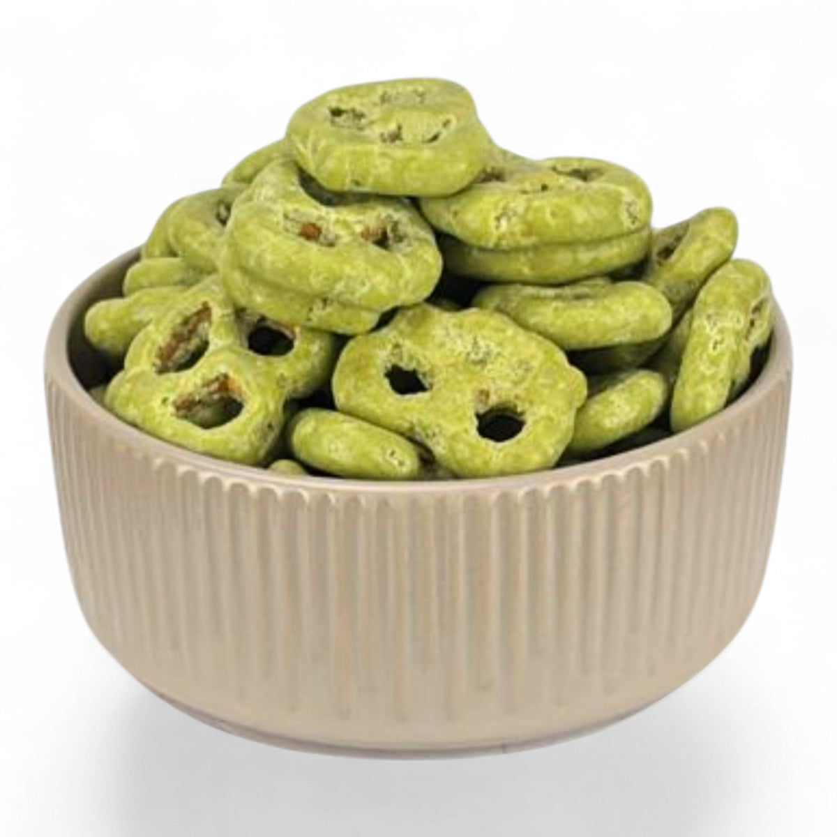 Pretzel con chocolate y matcha 500g Bolsa transparente